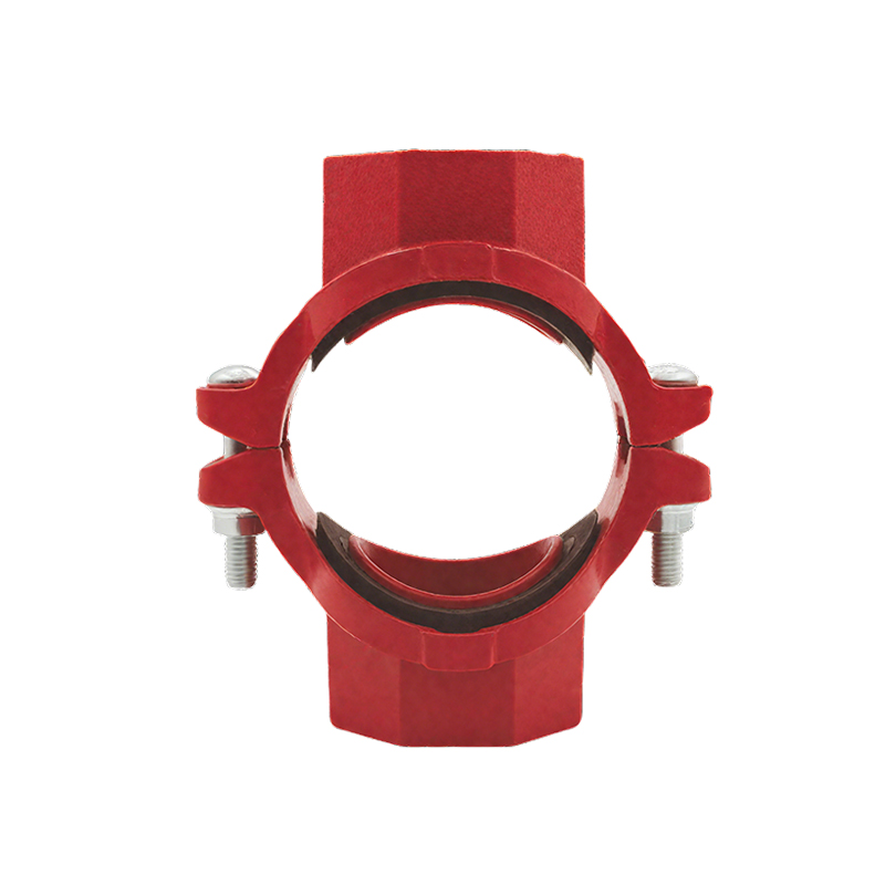 Ductile Iron Grooved Fittings - Light-duty Mechanical Cross Threaded Outlet