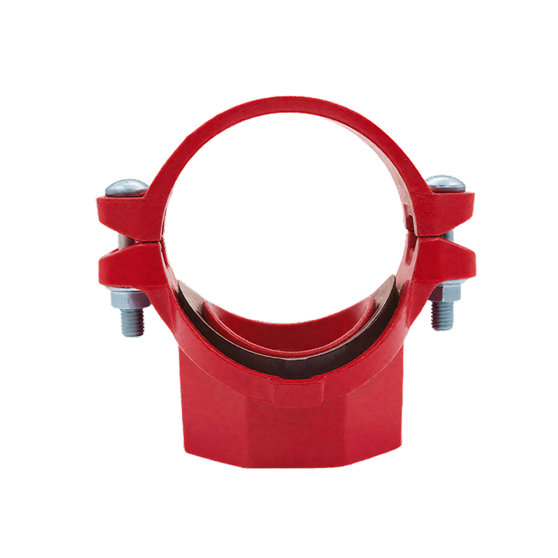 Ductile Iron Grooved Fitting - Ultra-Thin Mechanical Tee with Threaded Outlet